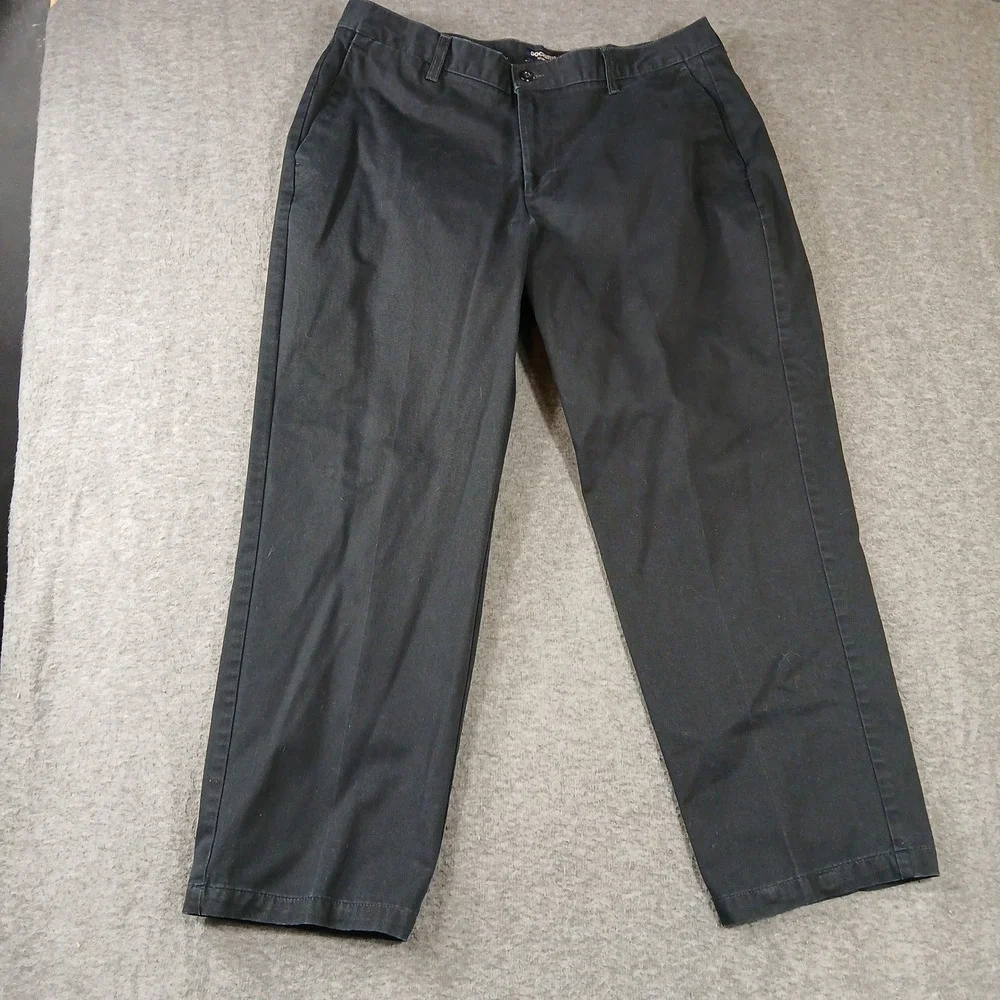 Dockers Khakis Pants Mens W38 L29 Black Cotton Straight Leg 405818159